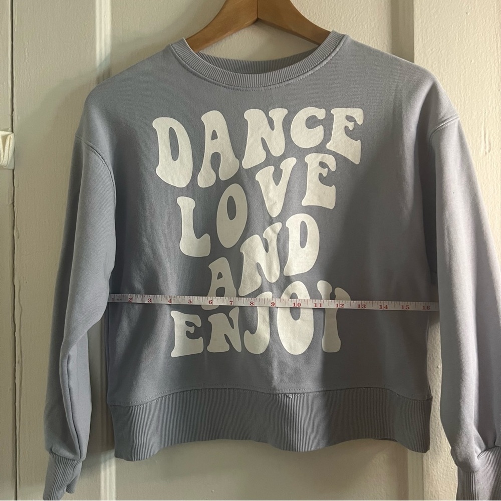 Zara| Kids Crew Neck Long Sleeve Sweatshirt Light Blue- Size 10 - Picture 7 of 7